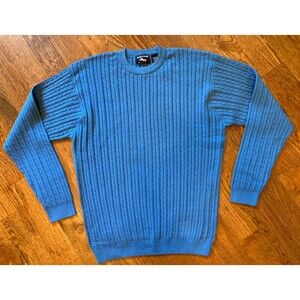 Smith & Tweed 100% Cotton Cable knit Sweater Mens Size XL Made in Peru